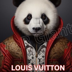 Louis Vuitton Art Panda Bear Print 11x14 Great Gift 4 Louis Vuitton Fans